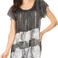 Sakkas Layleka Long Tie Dye Ombre Batik Embroidered Sequin Beaded Shirt Blouse Top