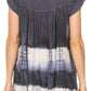 Sakkas Layleka Long Tie Dye Ombre Batik Embroidered Sequin Beaded Shirt Blouse Top