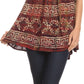 Sakkas Badalea Long Embroidered Sequin Beaded Batik Shirt Printed Tank Top Blouse