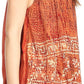 Sakkas Badalea Long Embroidered Sequin Beaded Batik Shirt Printed Tank Top Blouse