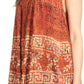 Sakkas Badalea Long Embroidered Sequin Beaded Batik Shirt Printed Tank Top Blouse