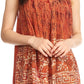 Sakkas Badalea Long Embroidered Sequin Beaded Batik Shirt Printed Tank Top Blouse