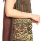 Sakkas Badalea Long Embroidered Sequin Beaded Batik Shirt Printed Tank Top Blouse