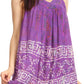 Sakkas Badalea Long Embroidered Sequin Beaded Batik Shirt Printed Tank Top Blouse