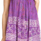 Sakkas Badalea Long Embroidered Sequin Beaded Batik Shirt Printed Tank Top Blouse