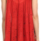 Sakkas Badalea Long Embroidered Sequin Beaded Batik Shirt Printed Tank Top Blouse