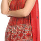 Sakkas Badalea Long Embroidered Sequin Beaded Batik Shirt Printed Tank Top Blouse