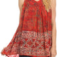 Sakkas Badalea Long Embroidered Sequin Beaded Batik Shirt Printed Tank Top Blouse