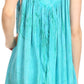 Sakkas Badalea Long Embroidered Sequin Beaded Batik Shirt Printed Tank Top Blouse