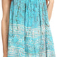 Sakkas Badalea Long Embroidered Sequin Beaded Batik Shirt Printed Tank Top Blouse