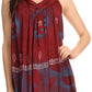 Sakkas Goregianna Long Embroidered Sequin Printed Batik Beaded Tank Top Blouse Top