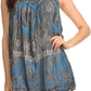 Sakkas Goregianna Long Embroidered Sequin Printed Batik Beaded Tank Top Blouse Top