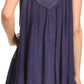 Sakkas Goregianna Long Embroidered Sequin Printed Batik Beaded Tank Top Blouse Top