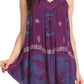 Sakkas Goregianna Long Embroidered Sequin Printed Batik Beaded Tank Top Blouse Top