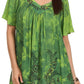 Sakkas Kyla Relaxed Fit Floral Sequin Embroidered V-neck Cap Sleeve Blouse / Top