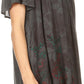 Sakkas Kyla Relaxed Fit Floral Sequin Embroidered V-neck Cap Sleeve Blouse / Top