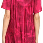 Sakkas Kyla Relaxed Fit Floral Sequin Embroidered V-neck Cap Sleeve Blouse / Top