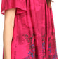 Sakkas Kyla Relaxed Fit Floral Sequin Embroidered V-neck Cap Sleeve Blouse / Top