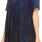 Sakkas Kyla Relaxed Fit Floral Sequin Embroidered V-neck Cap Sleeve Blouse / Top