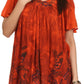 Sakkas Kyla Relaxed Fit Floral Sequin Embroidered V-neck Cap Sleeve Blouse / Top