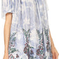 Sakkas Kyla Relaxed Fit Floral Sequin Embroidered V-neck Cap Sleeve Blouse / Top
