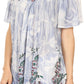 Sakkas Kyla Relaxed Fit Floral Sequin Embroidered V-neck Cap Sleeve Blouse / Top