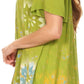 Sakkas Poppy Floral Hand Dyed Dye Pattern Top Blouse With Beaded Sequin V Neck