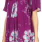 Sakkas Poppy Floral Hand Dyed Dye Pattern Top Blouse With Beaded Sequin V Neck