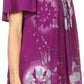 Sakkas Poppy Floral Hand Dyed Dye Pattern Top Blouse With Beaded Sequin V Neck