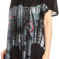 Sakkas Nia Tie Dye Sequin Embroidered V-Neck Cap Sleeve Blouse / Top