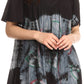 Sakkas Nia Tie Dye Sequin Embroidered V-Neck Cap Sleeve Blouse / Top