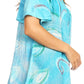 Sakkas Nia Tie Dye Sequin Embroidered V-Neck Cap Sleeve Blouse / Top