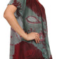 Sakkas Nia Tie Dye Sequin Embroidered V-Neck Cap Sleeve Blouse / Top