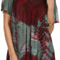 Sakkas Nia Tie Dye Sequin Embroidered V-Neck Cap Sleeve Blouse / Top