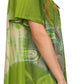 Sakkas Nia Tie Dye Sequin Embroidered V-Neck Cap Sleeve Blouse / Top