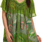 Sakkas Nia Tie Dye Sequin Embroidered V-Neck Cap Sleeve Blouse / Top