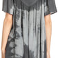Sakkas Nia Tie Dye Sequin Embroidered V-Neck Cap Sleeve Blouse / Top
