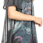 Sakkas Nia Tie Dye Sequin Embroidered V-Neck Cap Sleeve Blouse / Top