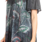 Sakkas Nia Tie Dye Sequin Embroidered V-Neck Cap Sleeve Blouse / Top