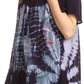 Sakkas Nia Tie Dye Sequin Embroidered V-Neck Cap Sleeve Blouse / Top