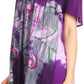 Sakkas Nia Tie Dye Sequin Embroidered V-Neck Cap Sleeve Blouse / Top