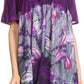 Sakkas Nia Tie Dye Sequin Embroidered V-Neck Cap Sleeve Blouse / Top