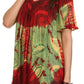 Sakkas Nia Tie Dye Sequin Embroidered V-Neck Cap Sleeve Blouse / Top