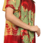 Sakkas Nia Tie Dye Sequin Embroidered V-Neck Cap Sleeve Blouse / Top