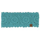 C.C Flower Pattern Crocheted Solid Headwrap