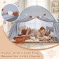 Twin Size Indoor Canopy Tent for Kids with 2 Window and Suits 3+