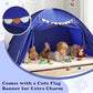 Twin Size Indoor Canopy Tent for Kids with 2 Window and Suits 3+