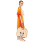 Two Tone Lurex Kimono Poncho