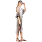 Two Tone Lurex Kimono Poncho