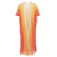 Two Tone Lurex Kimono Poncho